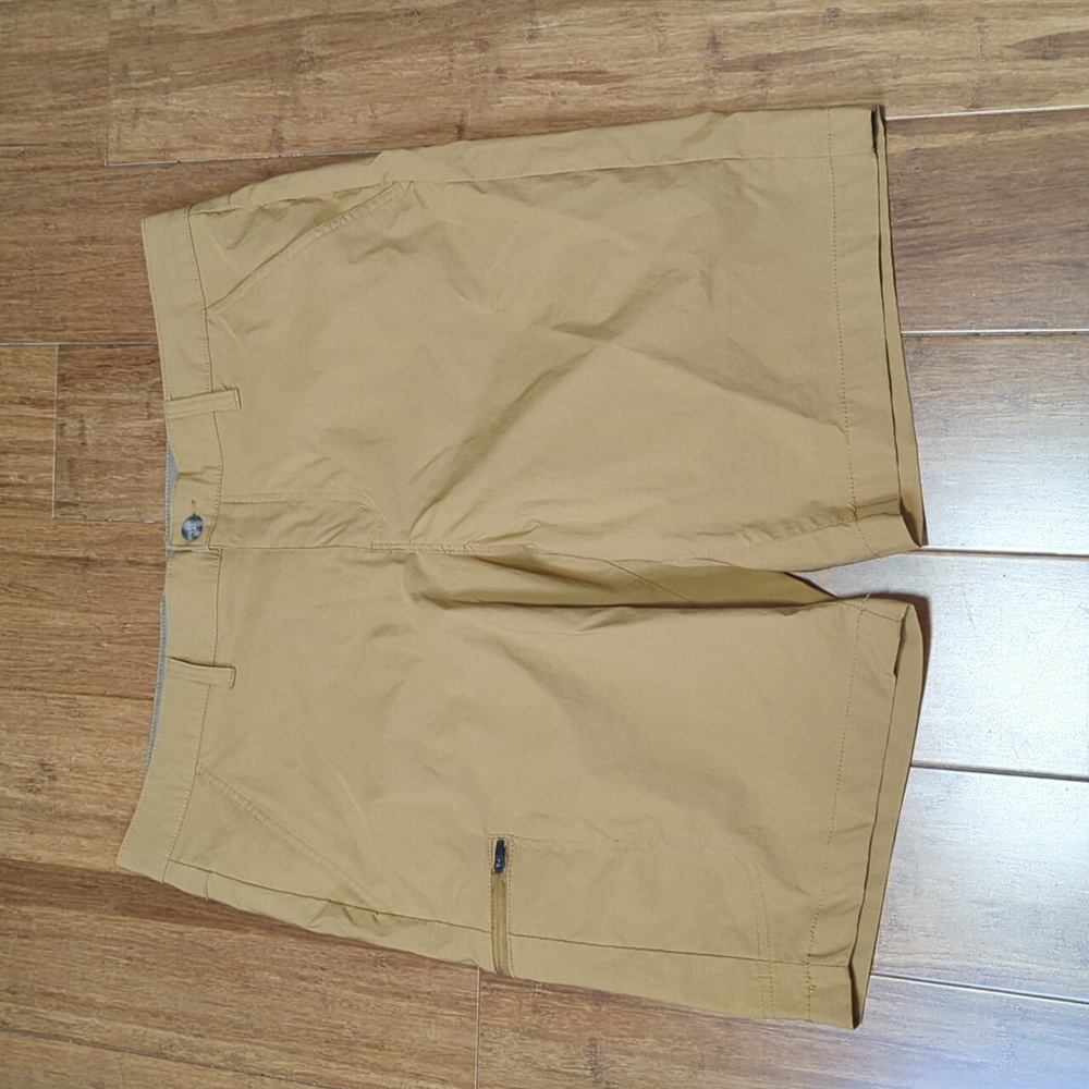 Eddie Bauer Nylon Stretch Burlwood Brown Shorts Waist 38 - Picture 3 of 11